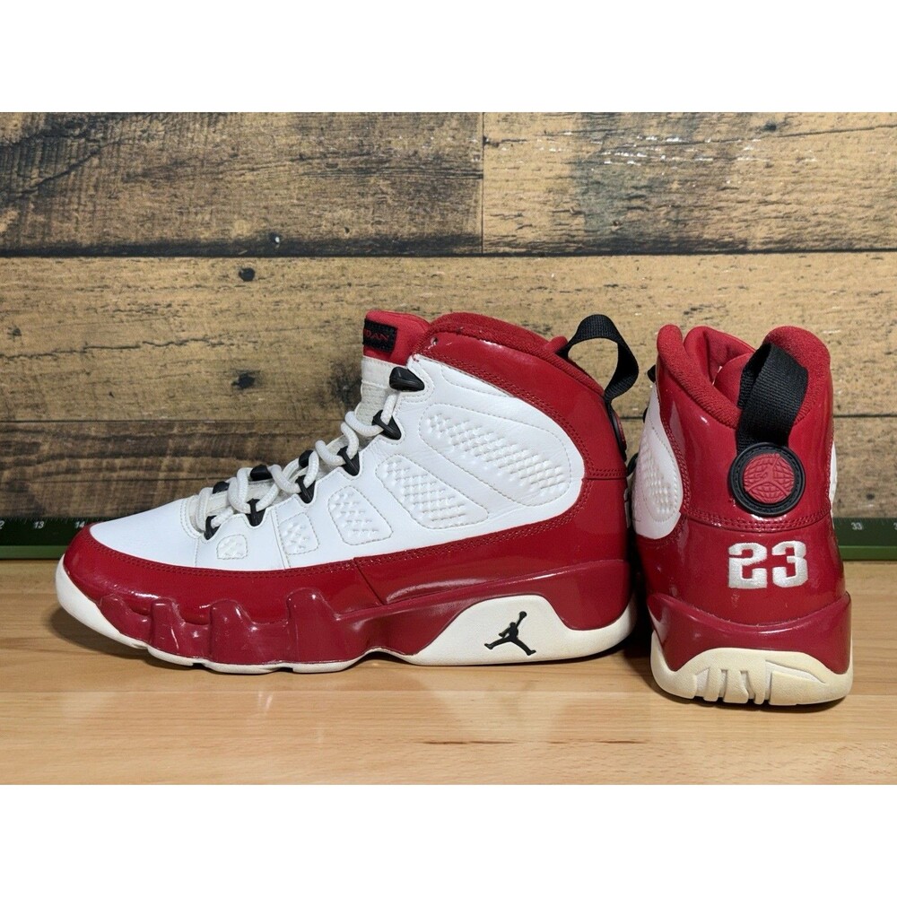 🔥Nike Air Jordan IX 9 Gym Red Retro Size 8 2019 302370-160 Space Jam White Blk